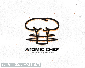 Atomic Chef餐厅logo设计欣赏