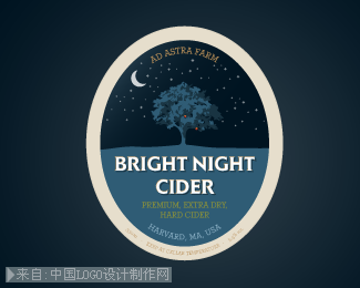 Bright Night Cider标志设计欣赏