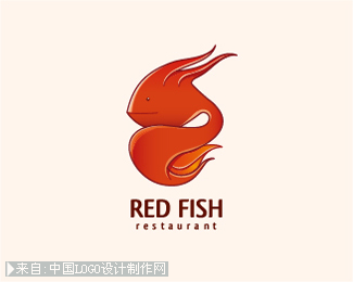 红头鱼标志设计欣赏