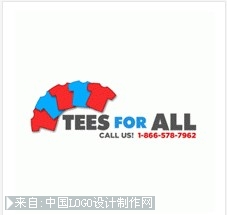 Tees For All标志设计欣赏