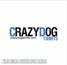 Crazy Dog T恤衫logo设计欣赏