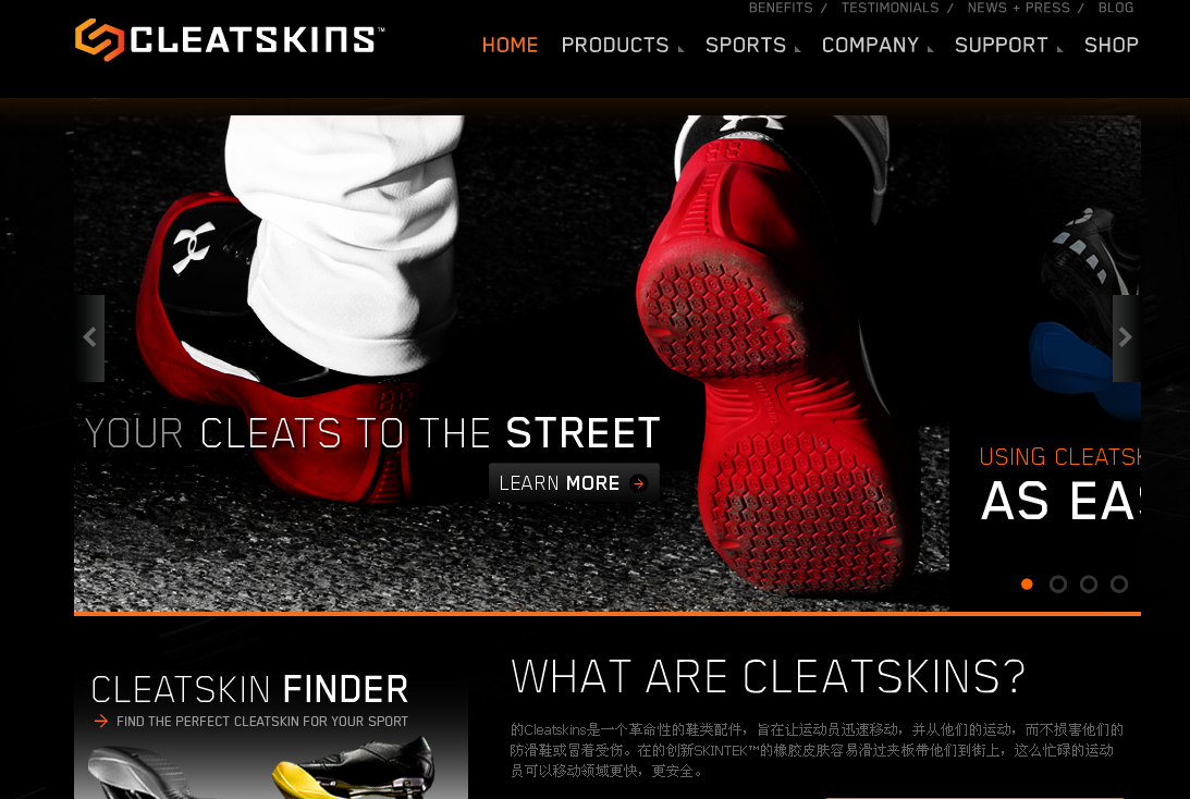 Cleatskins网站标志设计欣赏