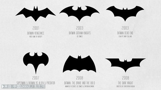 蝙蝠侠贴牌标志设计欣赏