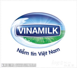 越南乳业公司Vinamilk日用食品logo设计欣赏