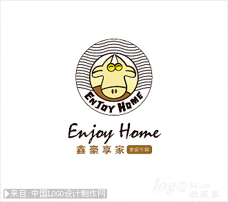 鑫豪享家酒店餐饮logo设计欣赏