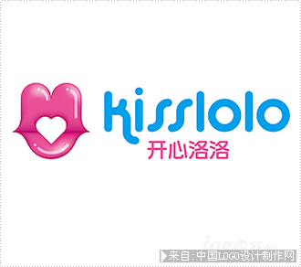 开心洛洛 Kisslolo化妆护理 logo设计欣赏