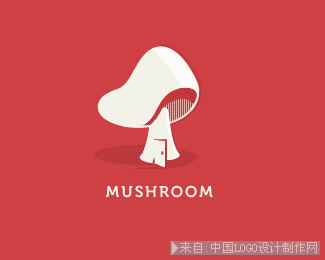 复古的蘑菇小屋logo设计欣赏