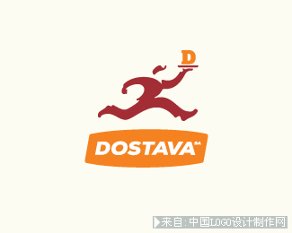 Dostava快递服务logo设计