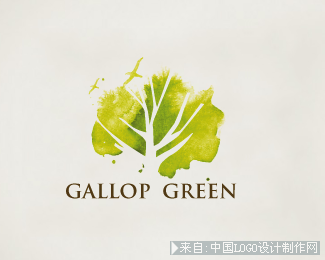 驰骋绿色logo设计欣赏