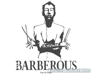 Barberous-发型艺术沙龙美容护肤logo欣赏