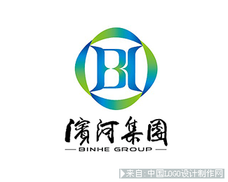 滨河集团机构组织logo设计欣赏
