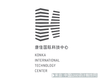 康佳国际科技中心logo建筑地产logo设计欣赏