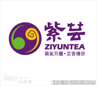 紫芸茗茶咖啡茶叶logo欣赏