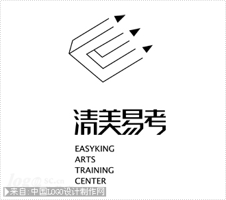 清美易考美术培训中心logo设计欣赏