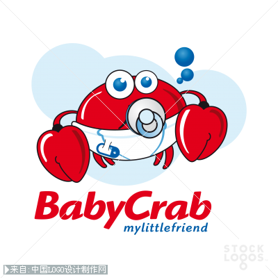 螃蟹宝贝儿童用品店标志设计
