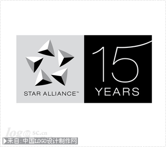 星空联盟（Star Alliance）15周年庆典纪念logo设计欣赏