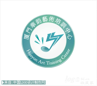 教育logo:厦门华韵艺术培训中心商标设计欣赏