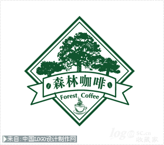 上海森林咖啡馆logo设计欣赏