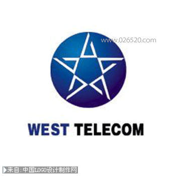 west telecom西部电信电信logo设计