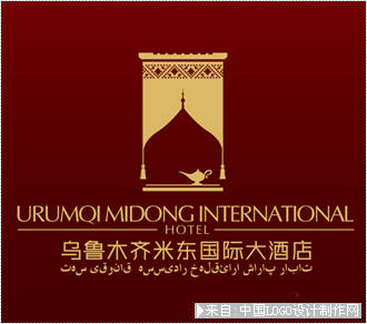 酒店商标设计:新疆米东国际大酒店商标设计欣赏