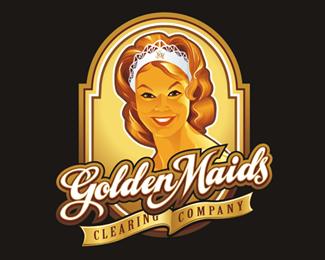 Golden Maids-保洁公司logo设计欣赏