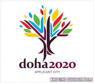 体育logo:卡特尔多哈2020年奥运会申奥标志商标设计欣赏