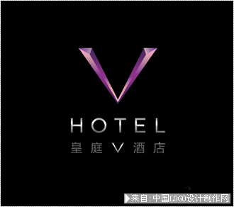 皇廷V酒店logo设计欣赏