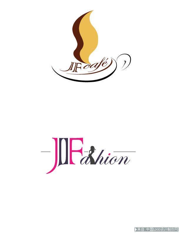 化妆品商标欣赏:JF fashion LOGO design