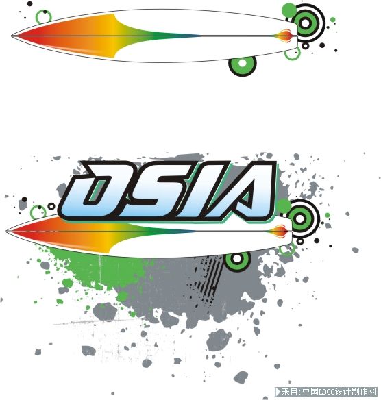运动logo欣赏:冲浪板标志设计