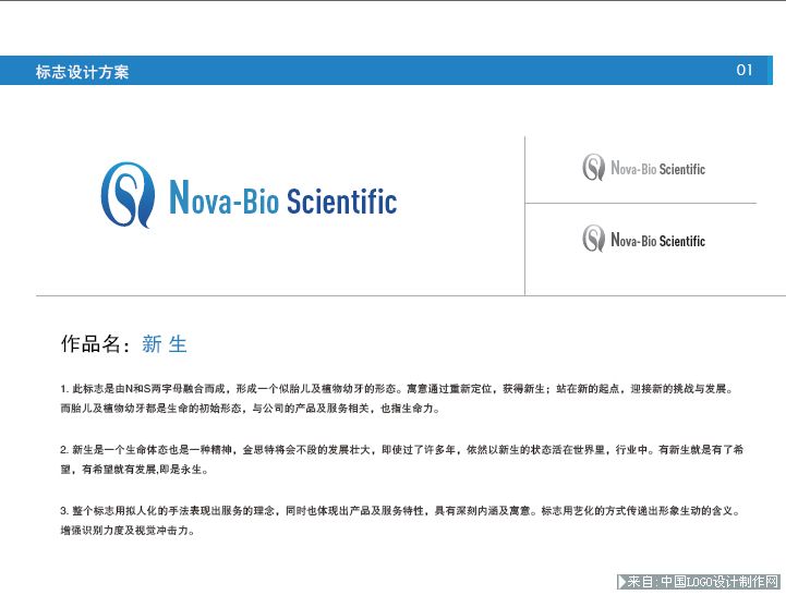 医疗标志设计欣赏:Nova-Bio Scientific