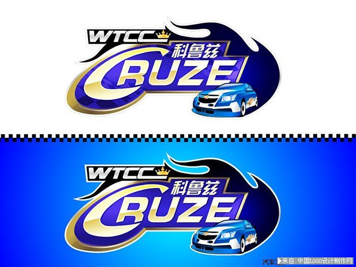 车标设计:参加WTCC科鲁兹车贴比赛的作品