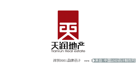 房产logo欣赏:惠州天润地产标志logo设计欣赏