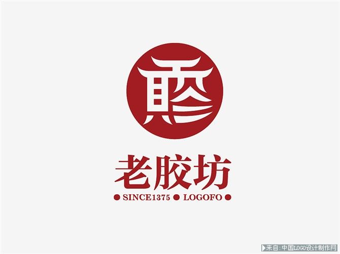 餐饮行业:老胶坊（贡胶）logo设计欣赏 包装 设计