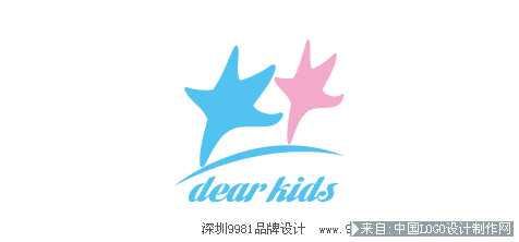 服饰商标:标志设计-Dear kids童装标志logo商标品牌设计