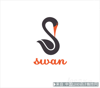 天鹅 Swan国外艺术标志设计欣赏