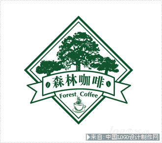 上海森林咖啡馆茶叶logo设计欣赏