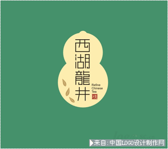 西湖龙井茶叶logo设计欣赏