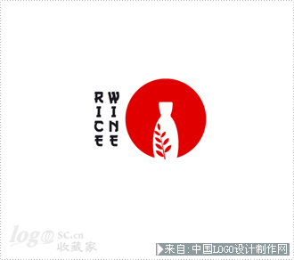 米酒 RICE WINE酒业ogo设计欣赏