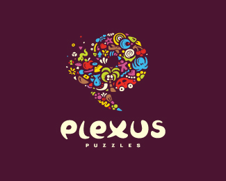 Plexus Puzzles 拼图游戏标志设计欣赏