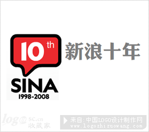 新浪（Sina）十周年Logo标志设计