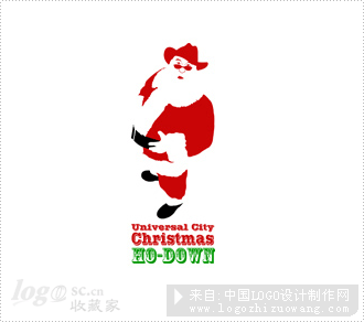 节日logo:环球影城圣诞节LOGO标志设计