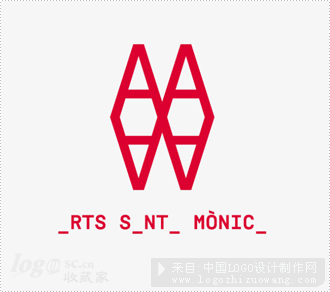节日logo:圣莫尼卡艺术形象logo设计