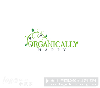 Organically Happy标志设计