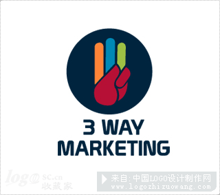 3 way marketing标志设计欣赏