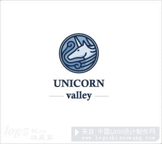 Unicorn Valley 麒麟谷logo设计欣赏