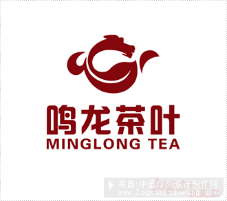 鸣龙茶叶logo设计欣赏