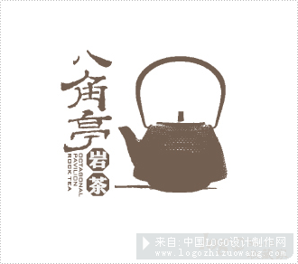 八角亭岩茶logo设计欣赏