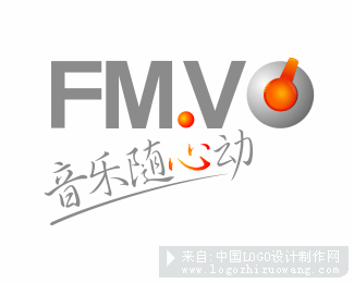 FM.V音乐频道logo设计欣赏