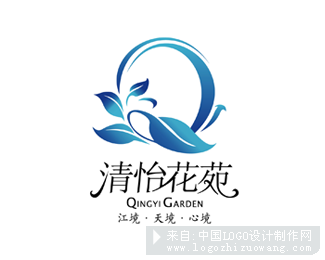 清怡花苑地产logo设计