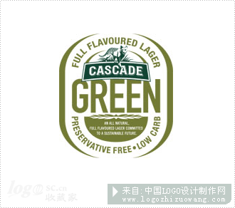 Cascade Green 啤酒标志设计欣赏